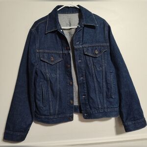 VTG 80s Plain Pockets by Levi's Denim Jean Jacket Sz 40 Med 13677-0 56 Made USA